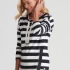 Tops NoniB | Noni B Stripe Zip Leisure Top