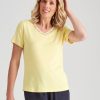 Tops NoniB | Noni B Lace V Neck Rib T-Shirt