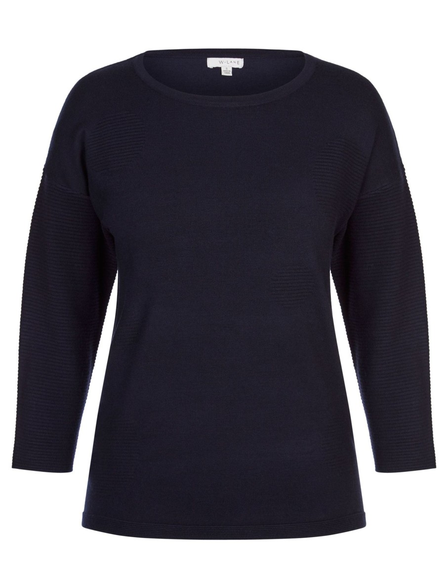 Knitwear WLane | W.Lane Circle Embossed Pullover Top