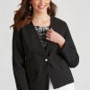 Outerwear LizJordan | Liz Jordan Pearl Button Jacket