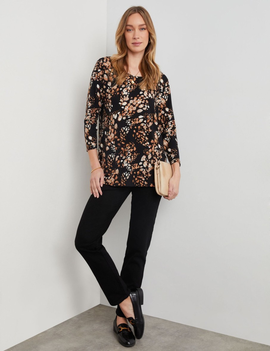 Tops NoniB | Abstract Print Knit Tunic Top