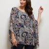 Tops NoniB | Noni B Printed Kaftan Top