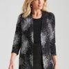 Tops NoniB | Noni B Button Mono Print Cardigan