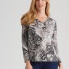 Tops NoniB | Noni B Hotfix Fluffy Knitwear Print Top