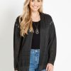 Knitwear Rockmans | Rockmans Long Sleeve Stud Pointelle Cardigan