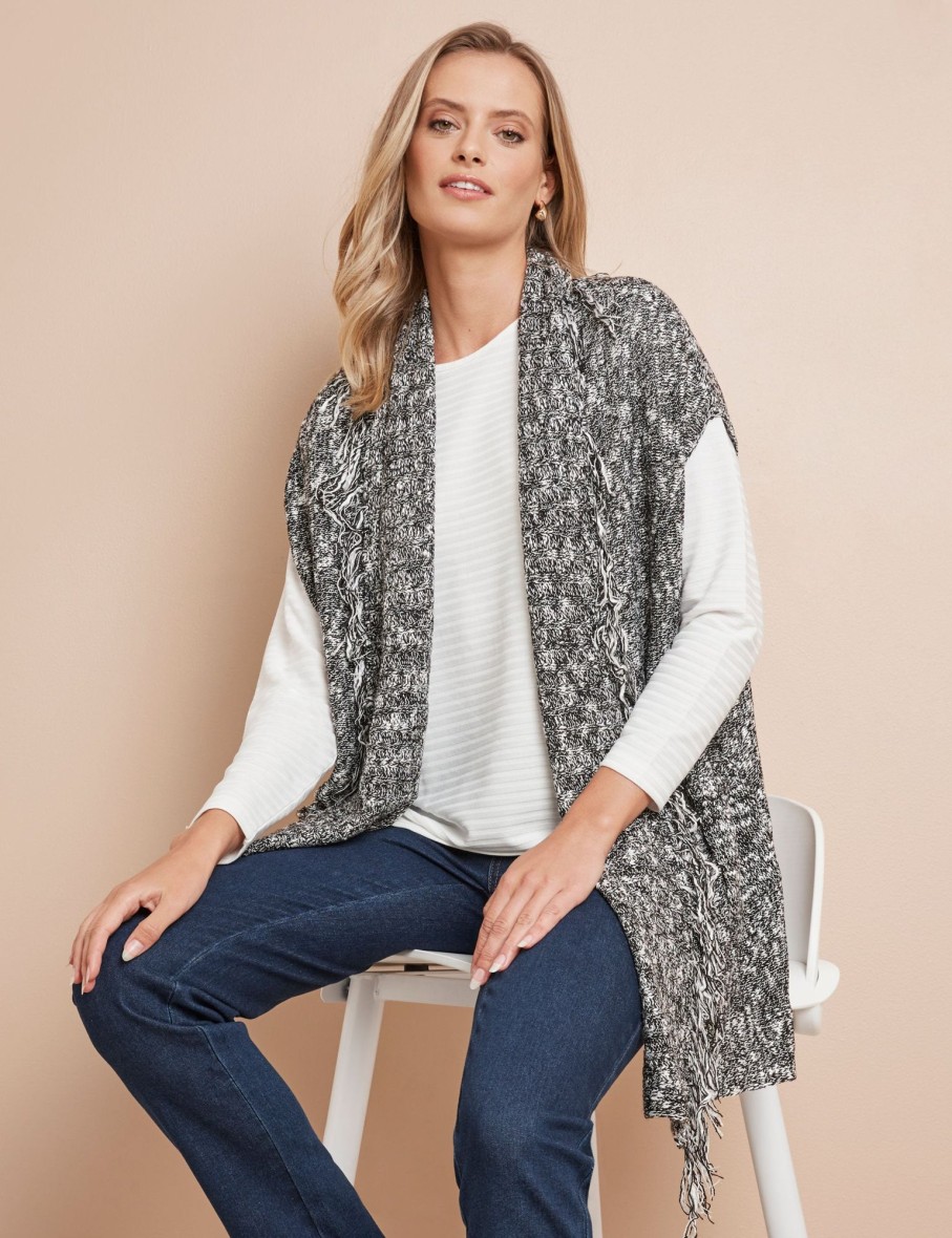 Knitwear WLane | W.Lane Fringed Pocket Poncho