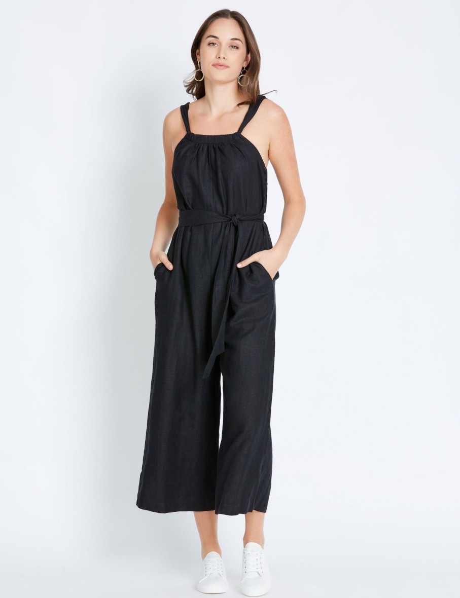 Dresses Katies | Katies Linen Crop Jumpsuit