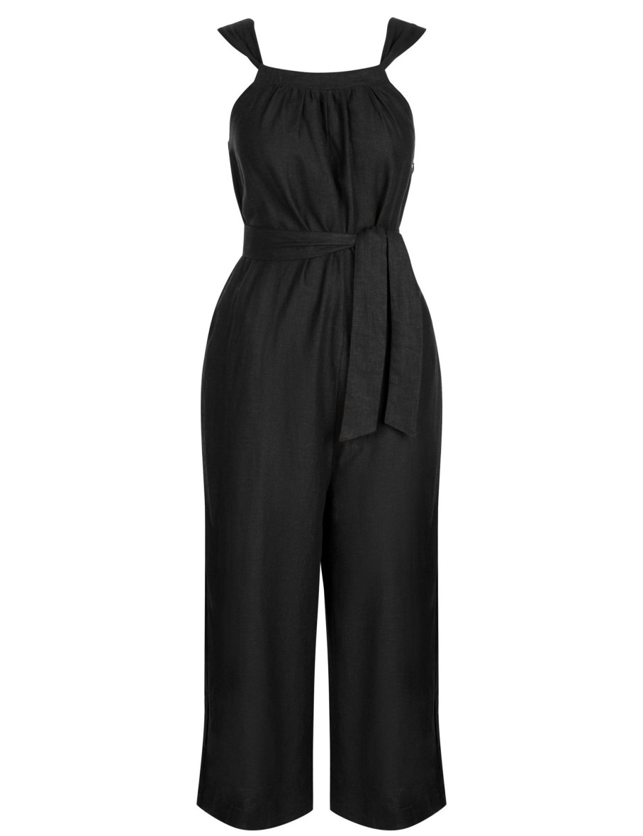 Dresses Katies | Katies Linen Crop Jumpsuit