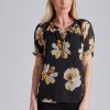 Tops NoniB | Noni B Woven Puff Sleeve Printed Top