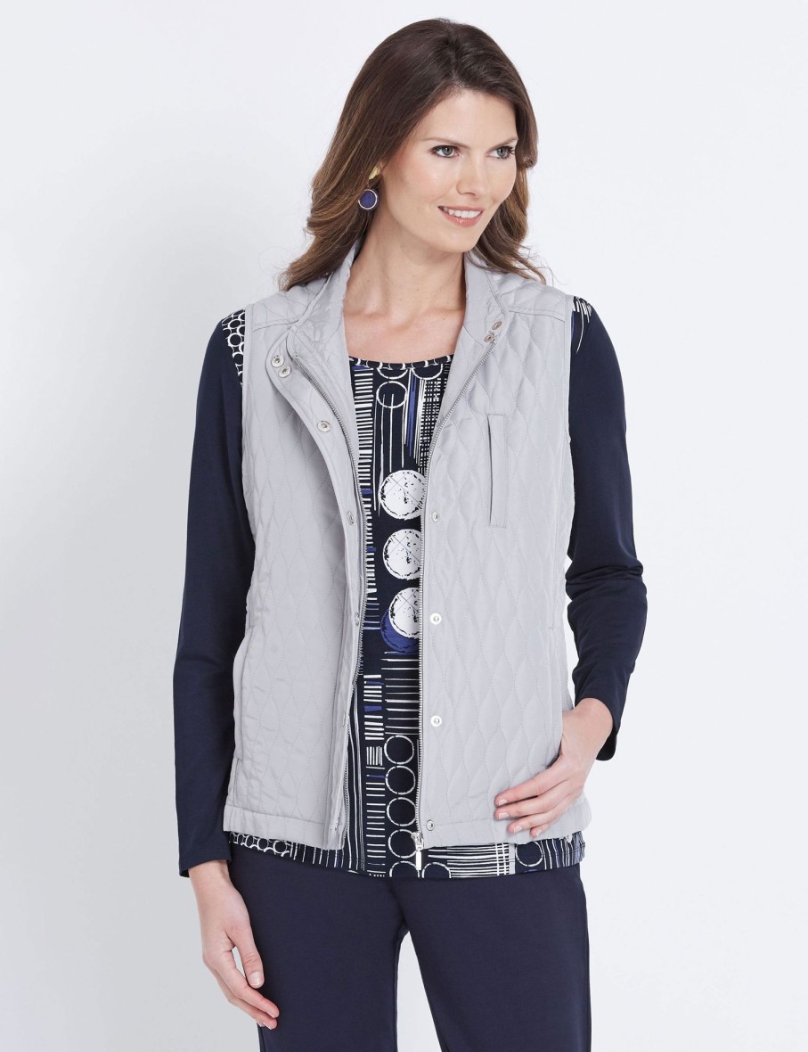 Outerwear WLane | W.Lane Zip Detail Quilted Vest