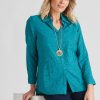 Tops NoniB | Noni B Cotton Patchwork Shirt