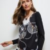 Tops NoniB | Noni B Chain Print Knitwear Top