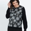 Knitwear LizJordan | Liz Jordan Long Sleeve Cornelli Front Jumper