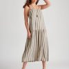 Dresses LizJordan | Liz Jordan Linen Stripe Maxi Dress