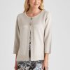 Knitwear NoniB | Noni B 3/4 Sleeve 2 Button Cardi