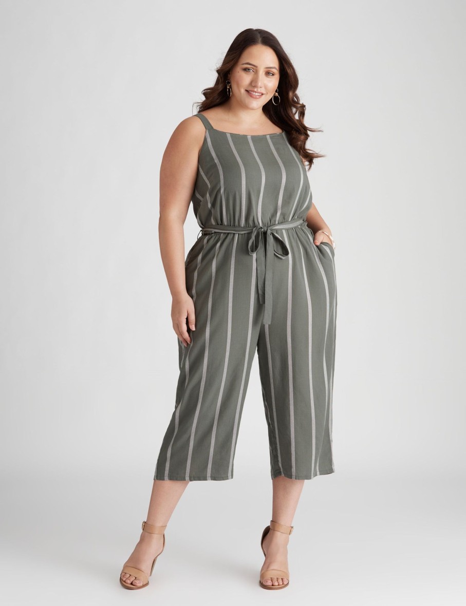 Dresses Beme | Beme Wide Leg Culotte Jumpsuit