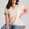 Tops Autograph | Autograph Woven Lace Trim Linen Blend Top