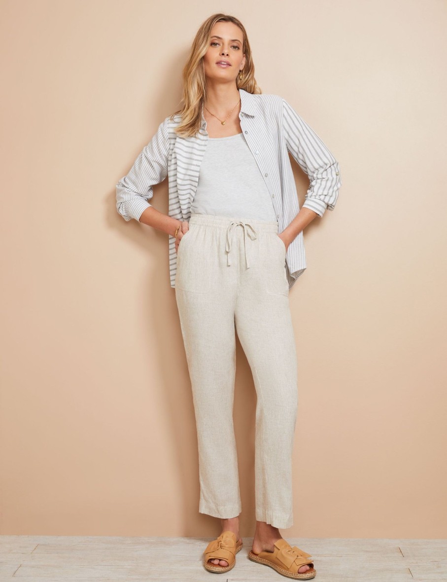 Bottoms WLane | W.Lane Full Length Linen Pants