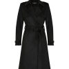 Outerwear LizJordan | Liz Jordan Tie Waist Suedette Trench Coat