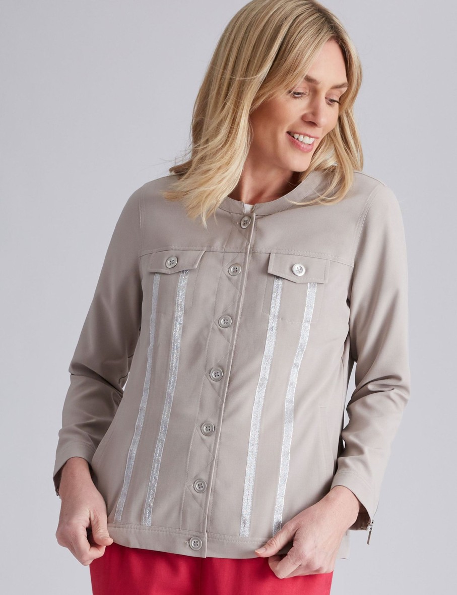 Outerwear NoniB | Noni B Button Thru Casual Jacket