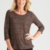 Tops NoniB | Noni B Embellished Print Knitwear T- Shirt Top