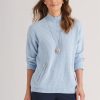 Knitwear NoniB | Noni B Chenille Lurex Zip Knitwear Jumper