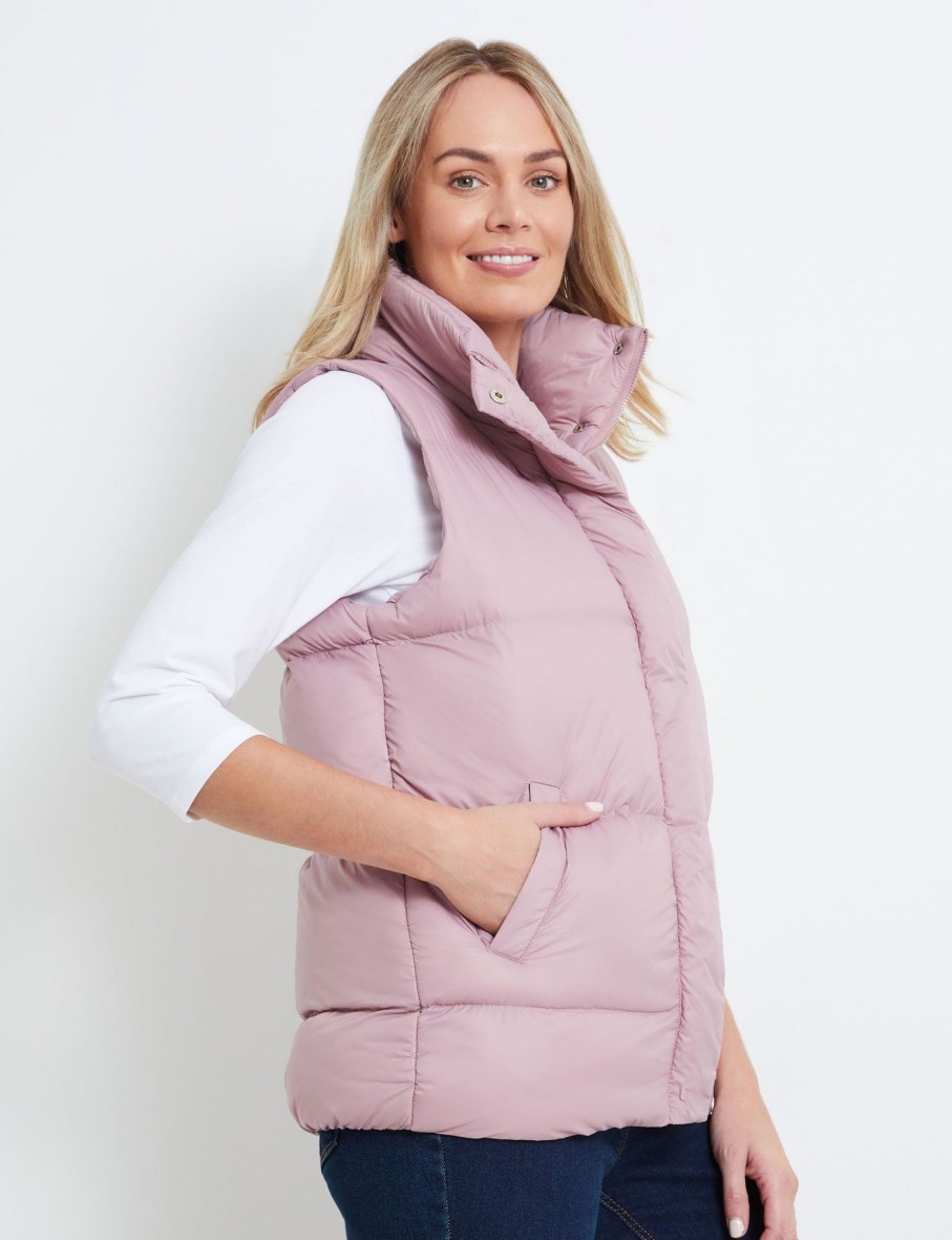 Outerwear Rivers | Rivers Funnel Neck Padded Vest