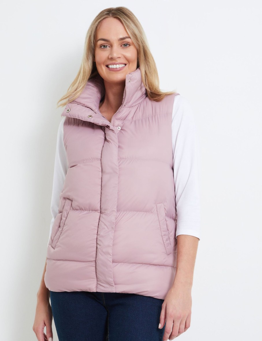 Outerwear Rivers | Rivers Funnel Neck Padded Vest