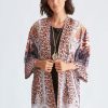 Outerwear Katies | Katies Woven Banded Trim Kimono