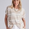 Tops NoniB | Noni B Stripe Linen Top