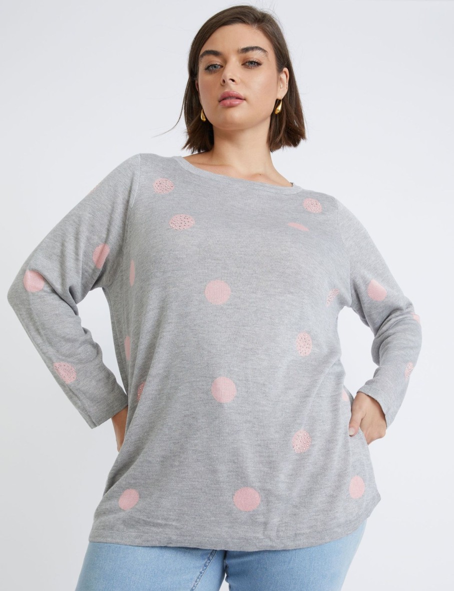 Knitwear Beme | Beme Boat Neck Curve Hem Pullover Top