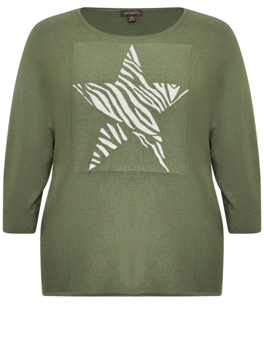 Knitwear Autograph | Autograph Knitwear 3/4 Sleeve Star Jumper