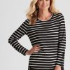 Tops NoniB | Noni B Cotton Stripe Tee