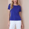 Tops NoniB | Noni B Embroidered Rib T-Shirt