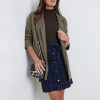 Outerwear Katies | Katies Lapel Collar Belted Suedette Jacket