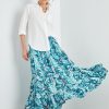 Dresses Rockmans | Rockmans Elastic Waist Tiered Maxi Skirt