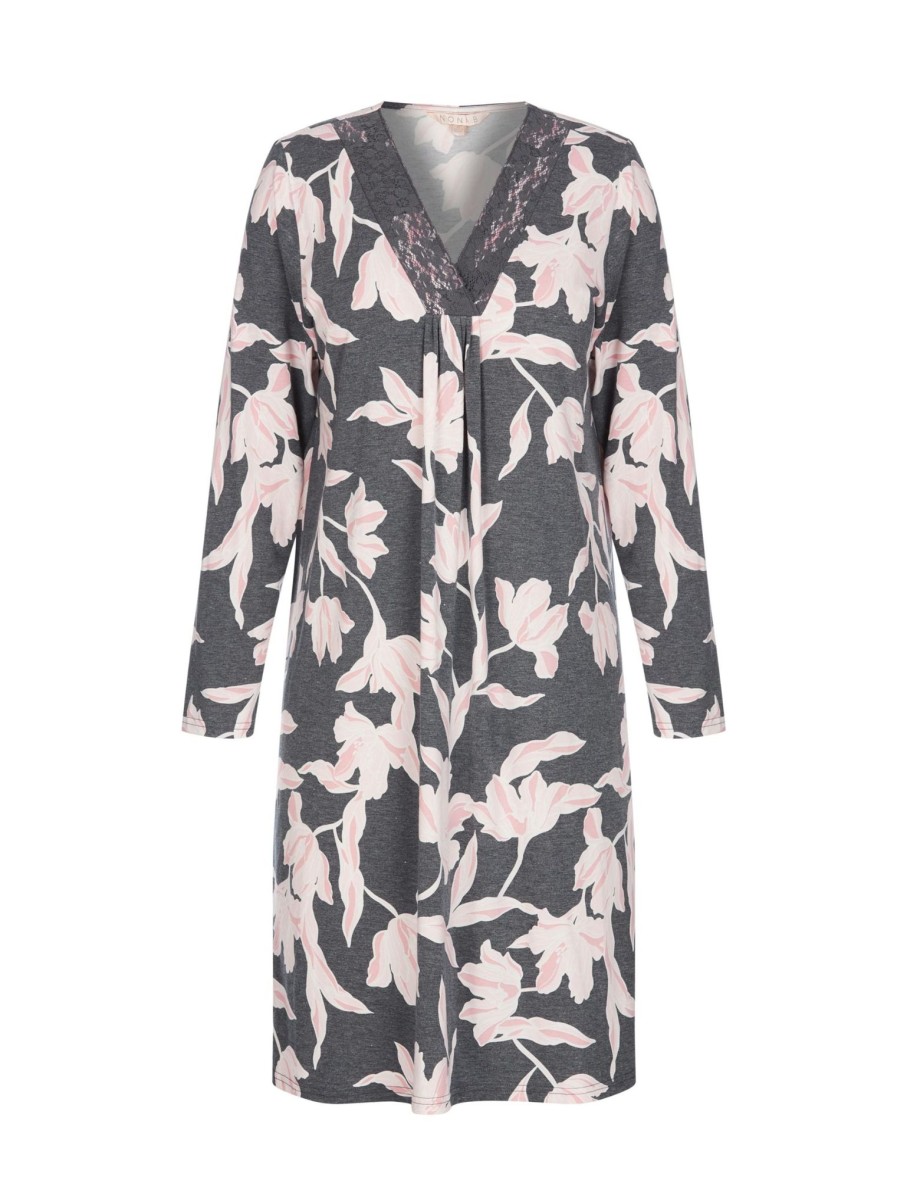 Sleepwear NoniB | Noni B L/S Abstract Florl Nightie