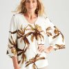 Tops NoniB | Noni B Bell Sleeve Puff Print Top