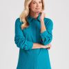 Tops NoniB | Noni B Knitwear Check Design Blouse