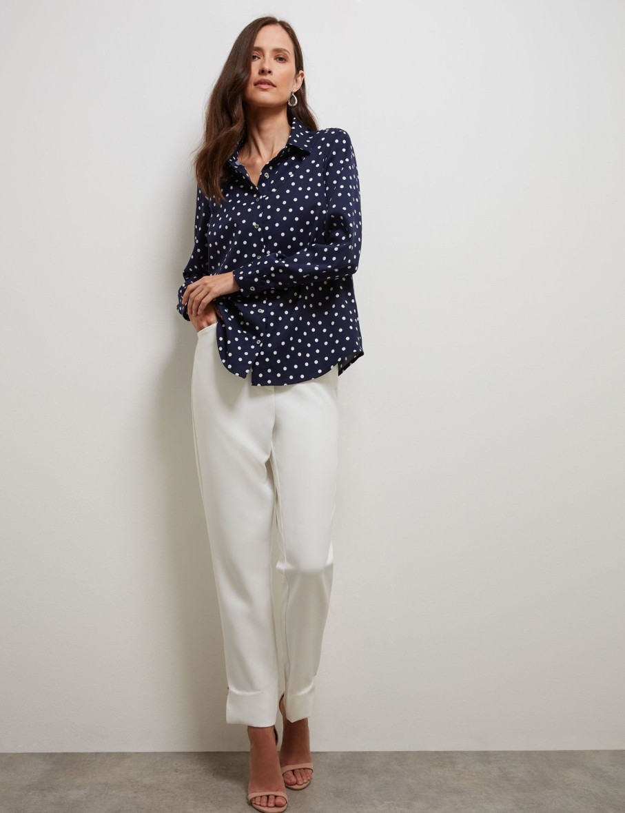 Tops NoniB | Printed Collared Shirt