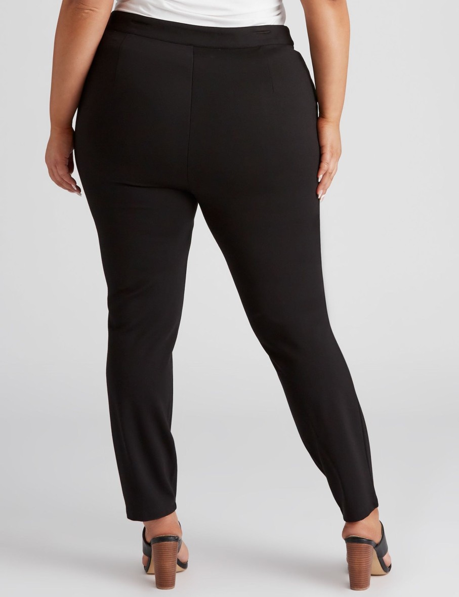 Bottoms Beme | Beme Zipped Detail Ponte Skinny Pants