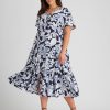 Dresses Autograph | Autograph Woven Flutter Sleeve Tiered Dress