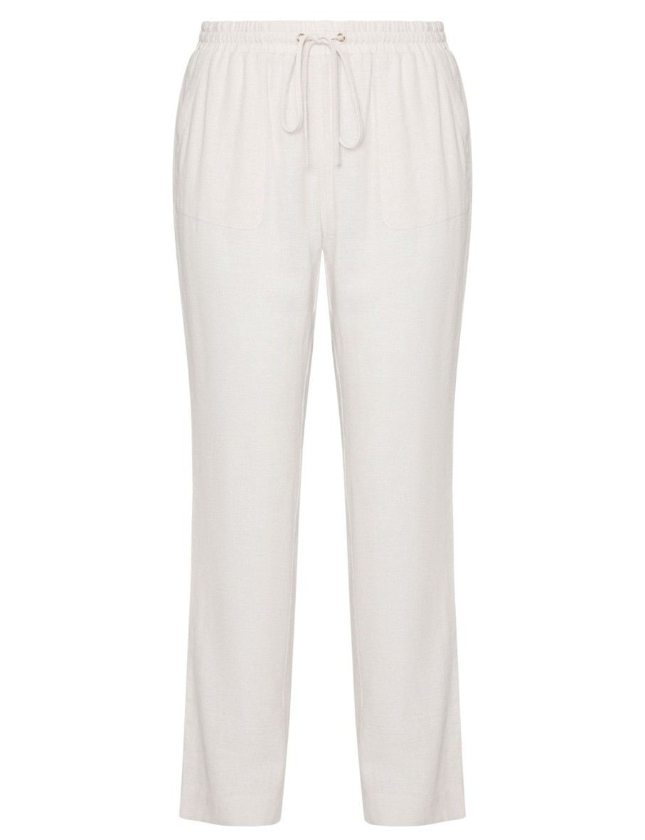 Bottoms WLane | W.Lane Linen Full Length Pants