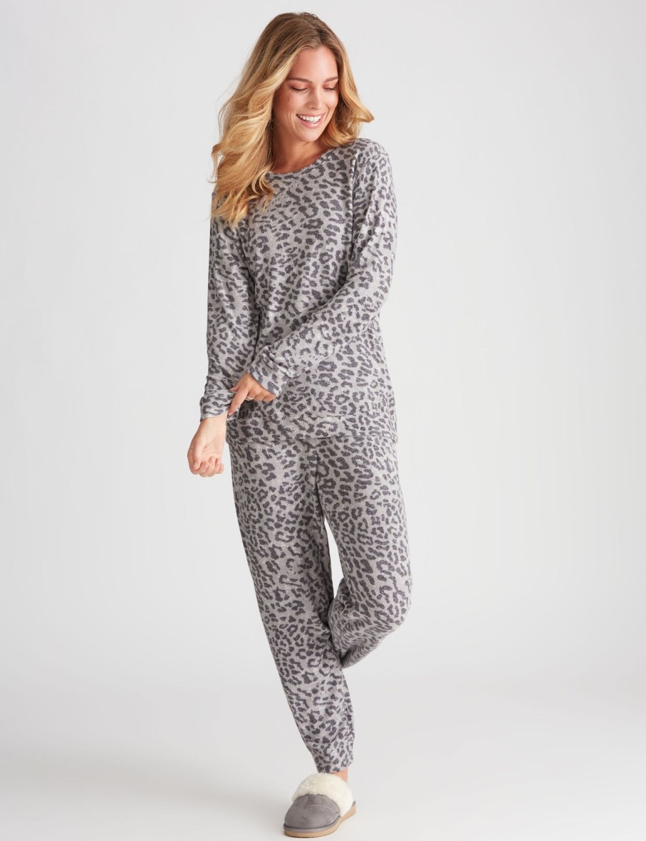 Sleepwear Rockmans | Rockmans Cosy Animal Print Sleepwear Pants