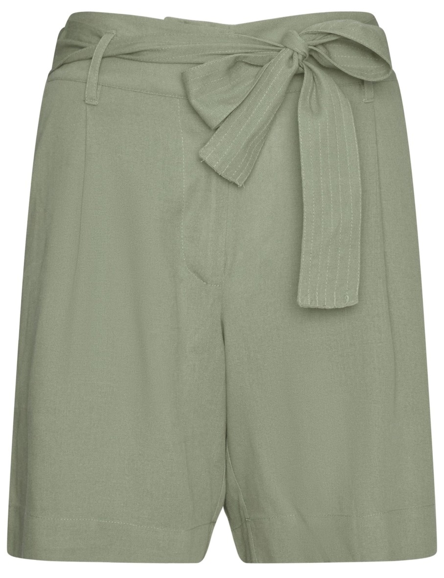 Bottoms Katies | Katies Linen Belted Shorts