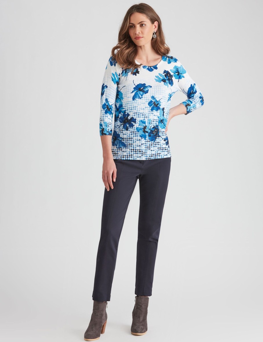 Knitwear WLane | W.Lane Floral Placement Printed Pullover Top