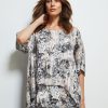 Tops NoniB | Double Layer Lurex Print Top