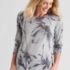 Tops NoniB | Noni B Hotfix Lace Trim Printed Top