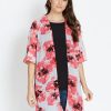 Outerwear Katies | Katies Neck Panel Kimono