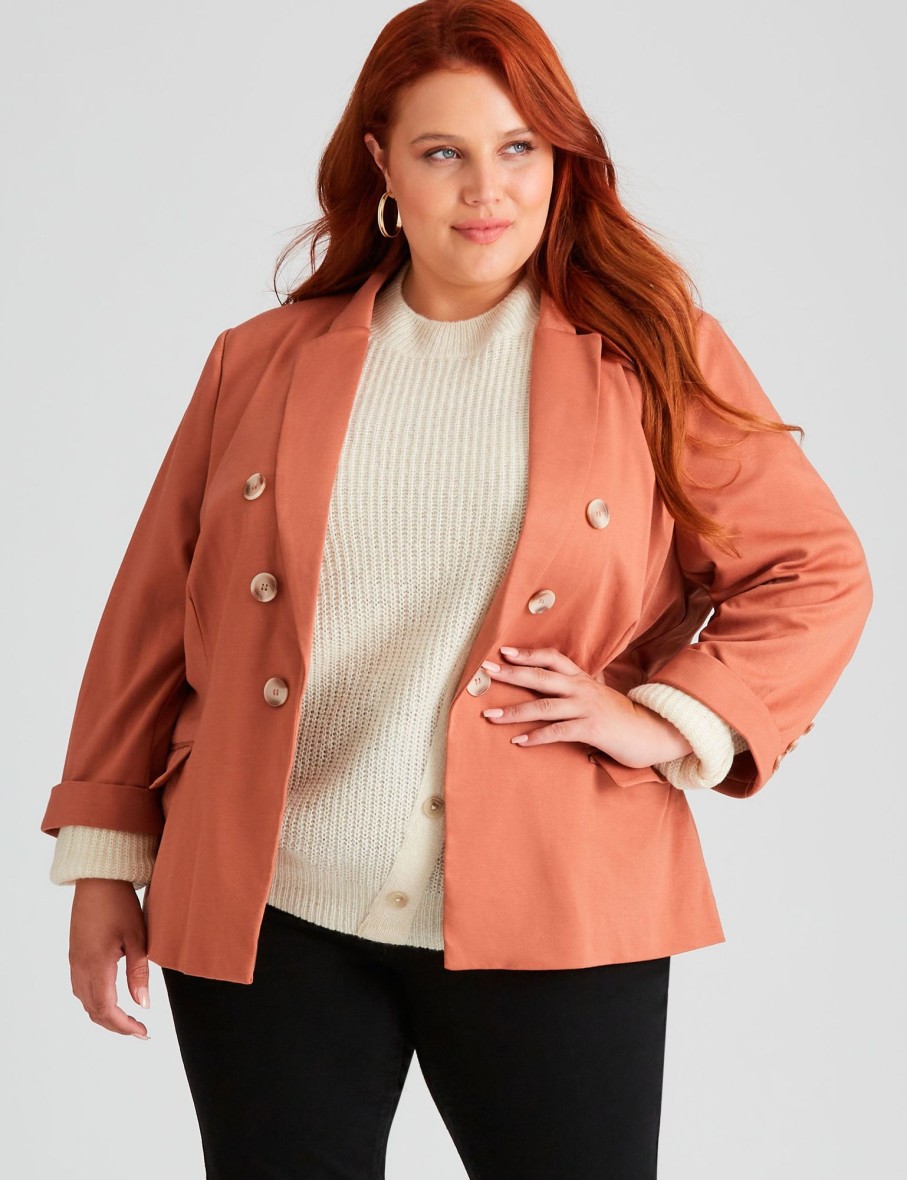 Outerwear Beme | Beme 3/4 Sleeve Smart Blazer